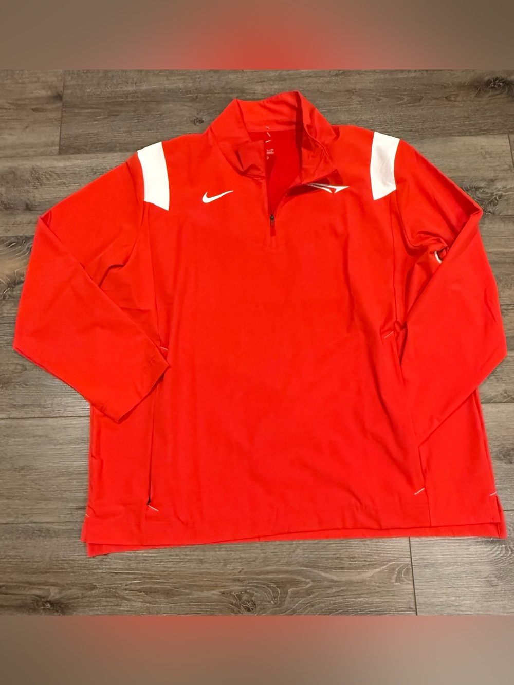 Nike Football Coach Performance Men’s 1/4 Zip Pullover Jacket, XXL, Red